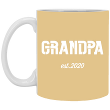 Load image into Gallery viewer, XP8434 11 oz. White Mug Unique design Grandpa est. 2020