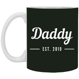 XP8434 11 oz. White Mug Unique design Daddy est. 2019