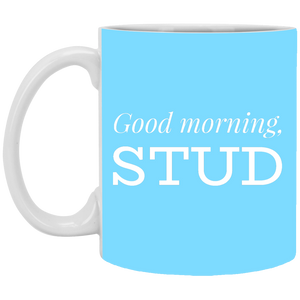 XP8434 11 oz. White Mug Unique design Good Morning Stud