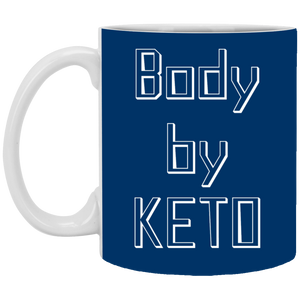 XP8434 11 oz. White Mug Unique design Body By Keto