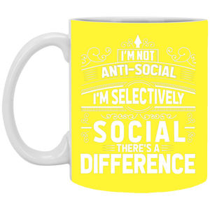 XP8434 11 oz. White Mug Unique design Selectively Social