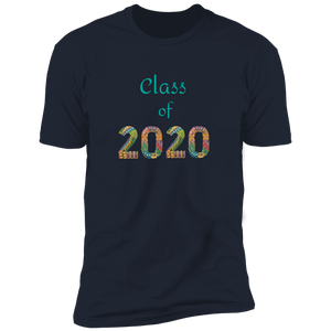 NL3600 Next Level Premium Short Sleeve T-Shirt Unique design Class of 2020-color for Graduating Seniors