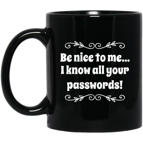 Unique design Passwords mug