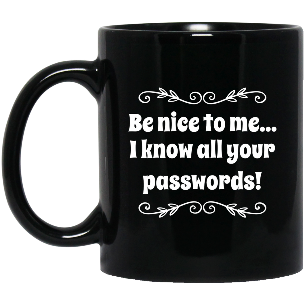 Unique design Passwords mug