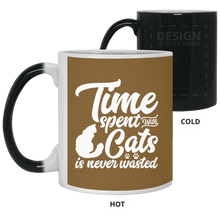 Load image into Gallery viewer, 21150 11 oz. Color Changing Mug Unique design Time Spent With Cats