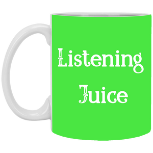 XP8434 11 oz. White Mug Unique design Listening Juice