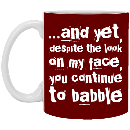 +Unique design Babble mug