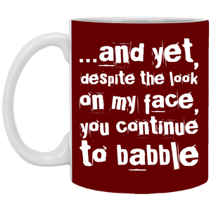 +Unique design Babble mug