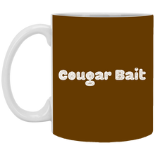 Load image into Gallery viewer, XP8434 11 oz. White Mug Unique design Cougar Bait