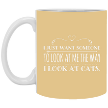 Load image into Gallery viewer, XP8434 11 oz. White Mug Unique design Look At Cats