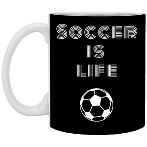 XP8434 11 oz. White Mug Unique design Soccer Is Life