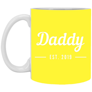 XP8434 11 oz. White Mug Unique design Daddy est. 2019