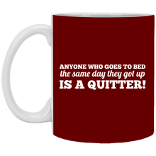 Load image into Gallery viewer, XP8434 11 oz. White Mug Unique design Quitter