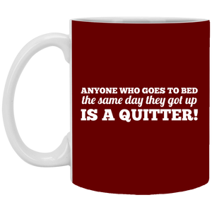 XP8434 11 oz. White Mug Unique design Quitter