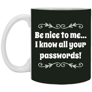 XP8434 11 oz. White Mug Unique design Passwords