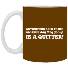 Load image into Gallery viewer, XP8434 11 oz. White Mug Unique design Quitter