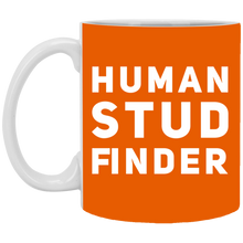 Load image into Gallery viewer, XP8434 11 oz. White Mug Unique design Human Stud Finder