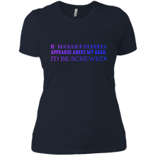 Load image into Gallery viewer, NL3900 Next Level Ladies&#39; Boyfriend T-Shirt Unique design Thought Bubbles-color