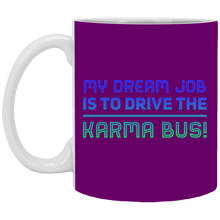 Load image into Gallery viewer, XP8434 11 oz. White Mug Unique design Karma Bus