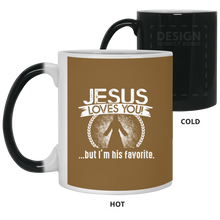 Load image into Gallery viewer, 21150 11 oz. Color Changing Mug Unique design Jesus Loves You