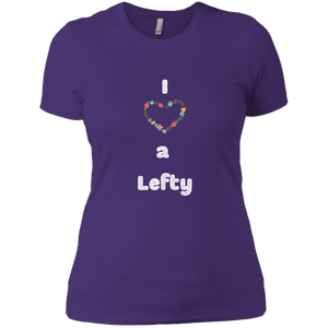 NL3900 Next Level Ladies' Boyfriend T-Shirt Unique design Love A Lefty-color