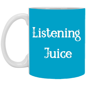 XP8434 11 oz. White Mug Unique design Listening Juice