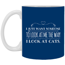 Load image into Gallery viewer, XP8434 11 oz. White Mug Unique design Look At Cats