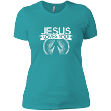 Load image into Gallery viewer, NL3900 Next Level Ladies&#39; Boyfriend T-Shirt Unique design Jesus Loves You