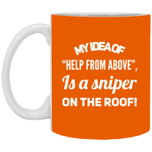 Load image into Gallery viewer, XP8434 11 oz. White Mug Unique design Sniper On The Roof