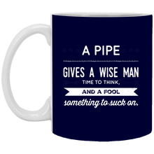 Load image into Gallery viewer, XP8434 11 oz. White Mug Unique design Pipe Wise Man