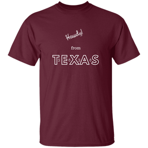 G500B Youth 5.3 oz 100% Cotton T-Shirt Unique design Howdy From Texas 2020