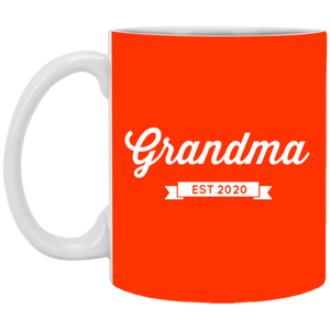 XP8434 11 oz. White Mug Unique design Grandma est. 2020