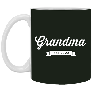 XP8434 11 oz. White Mug Unique design Grandma est. 2020