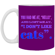 Load image into Gallery viewer, XP8434 11 oz. White Mug Unique design Hello Cats-pink