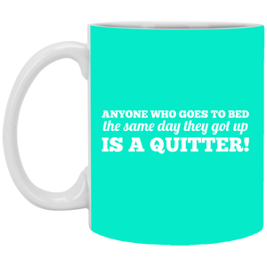 XP8434 11 oz. White Mug Unique design Quitter