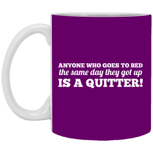 XP8434 11 oz. White Mug Unique design Quitter