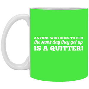 XP8434 11 oz. White Mug Unique design Quitter