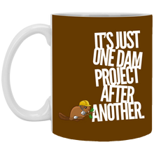 Load image into Gallery viewer, XP8434 11 oz. White Mug Unique design Dam Project