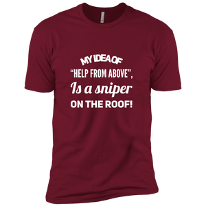 NL3600 Next Level Premium Short Sleeve T-Shirt Unique design Sniper On The Roof