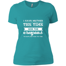 Load image into Gallery viewer, NL3900 Next Level Ladies&#39; Boyfriend T-Shirt Unique design Neither Time Nor Crayons