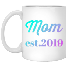 Load image into Gallery viewer, XP8434 11 oz. White Mug Unique design Mom est. 2019