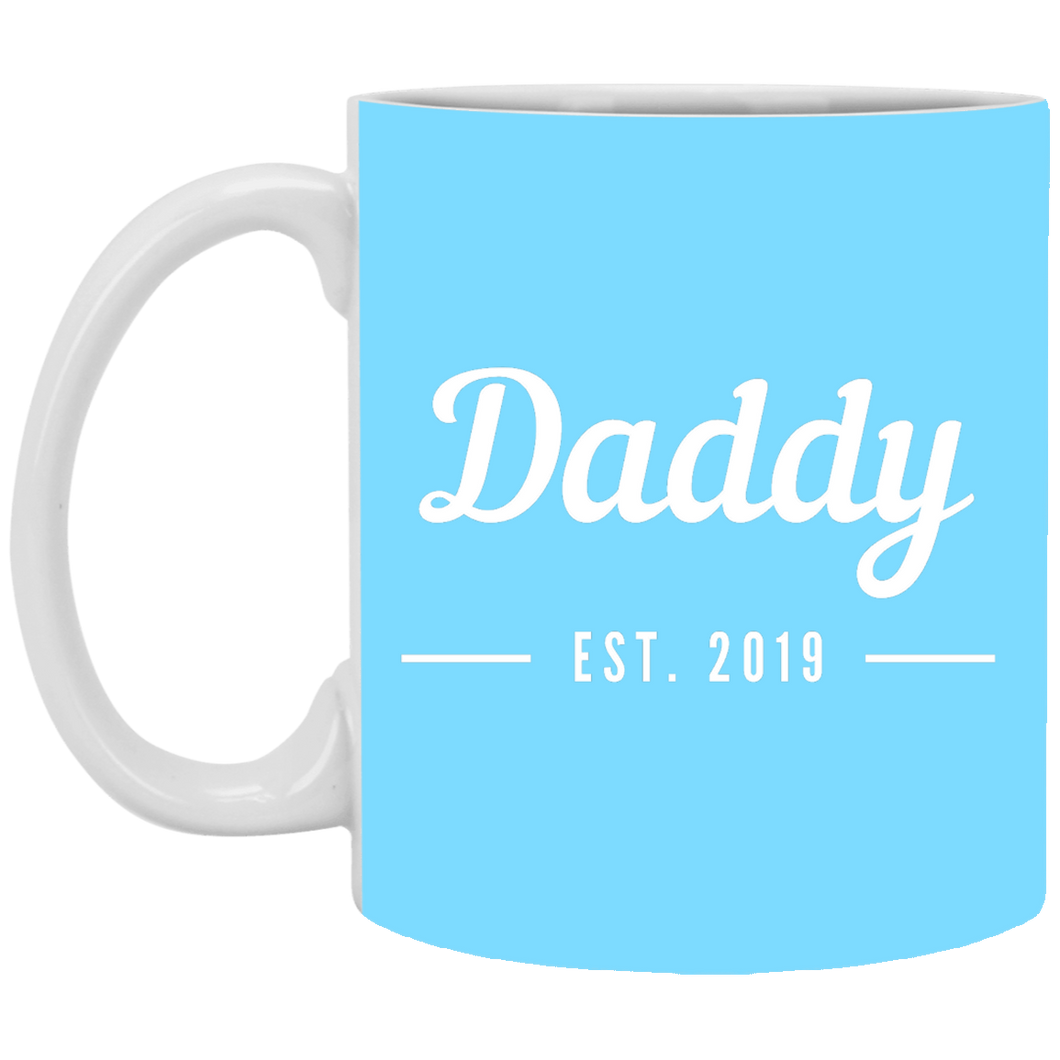 XP8434 11 oz. White Mug Unique design Daddy est. 2019