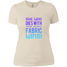 Load image into Gallery viewer, NL3900 Next Level Ladies&#39; Boyfriend T-Shirt Unique design The Most Fabric Wins-color