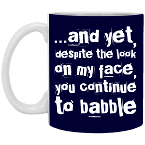 XP8434 11 oz. White Mug Unique design Babble