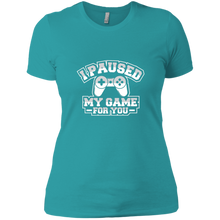 Load image into Gallery viewer, NL3900 Next Level Ladies&#39; Boyfriend T-Shirt Unique design Paused My Game