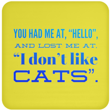 Load image into Gallery viewer, UN5677 Coaster Unique design Hello Cats-blue