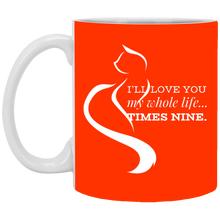 Load image into Gallery viewer, XP8434 11 oz. White Mug Unique design Times Nine