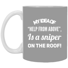 Load image into Gallery viewer, XP8434 11 oz. White Mug Unique design Sniper On The Roof