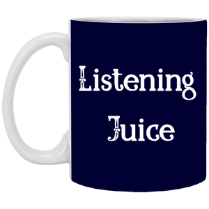 XP8434 11 oz. White Mug Unique design Listening Juice