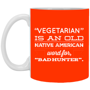 XP8434 11 oz. White Mug Unique design Bad Hunter